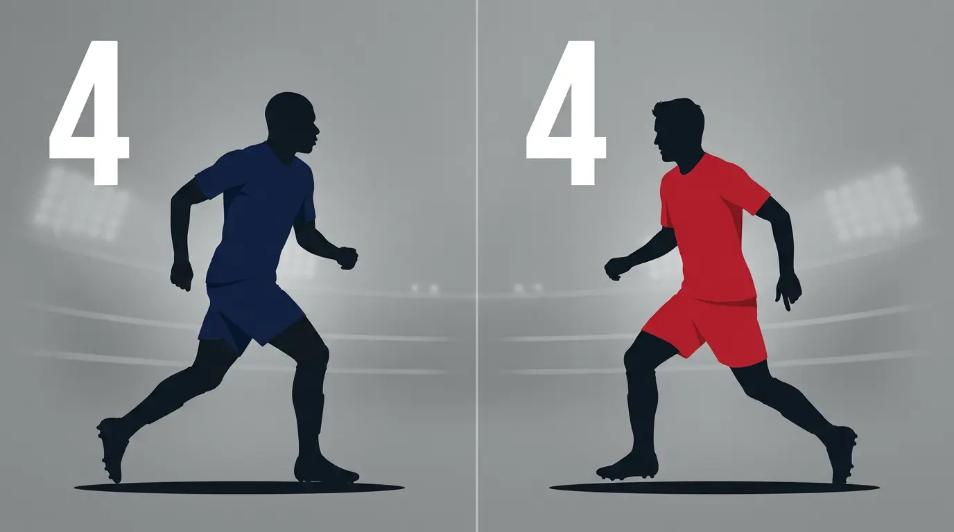 Infographie comparative Kylian Mbappé contre Erling Haaland — buteurs à 4 buts au Mondial 2026 avant France-Norvège